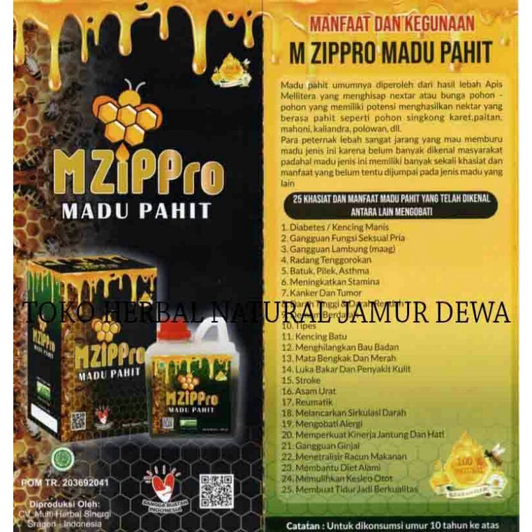 MZIPPRO Madu Zipro Madu Pahit dari Lebah Apis Militera yang Memiliki Banyak Khasiat