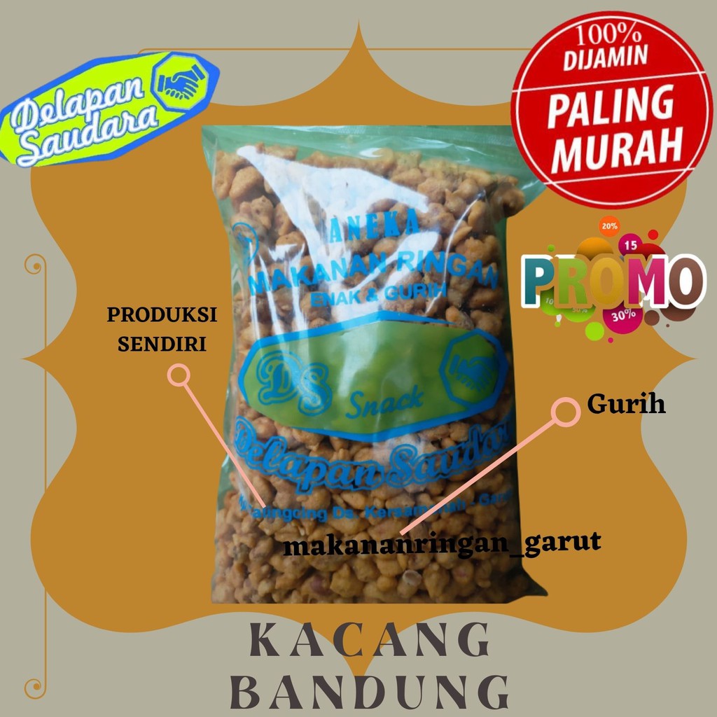 

[COD] Kacang Bandung 500gr / Kacang / Makanan Ringan / Murah/ Halal / Bpom Termurah