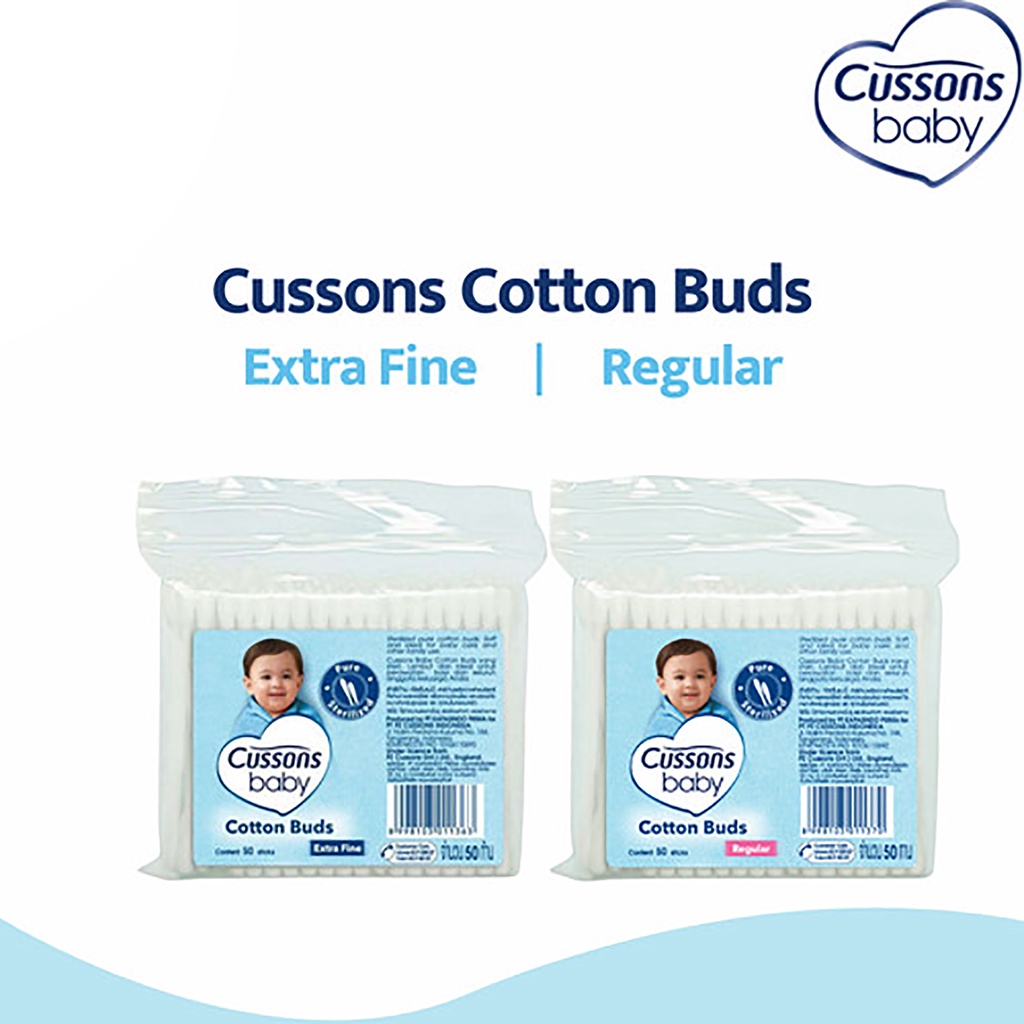 [ 2 PCS ] Cussons Baby Cotton Bud Extra Fine - Pembersih Telinga Bayi 50's