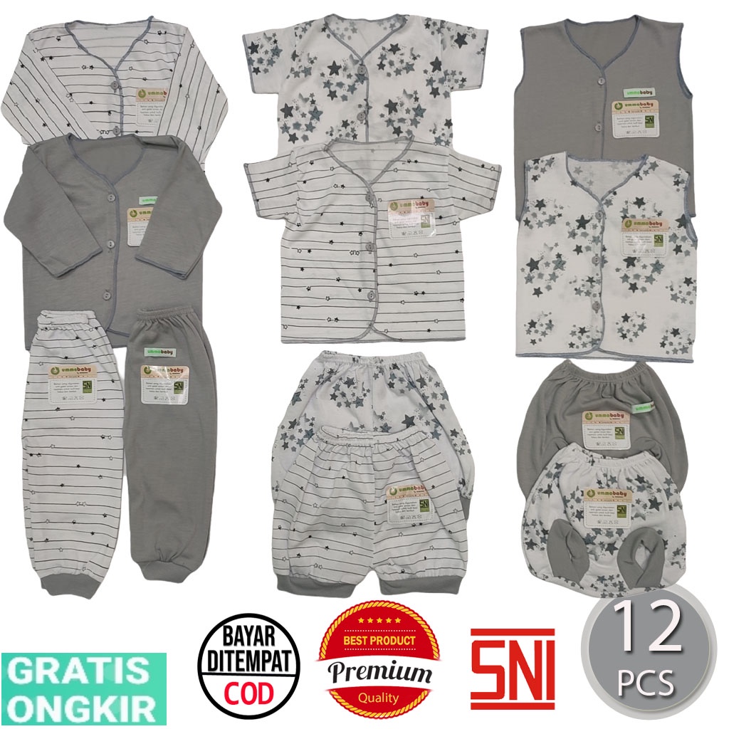 18 Pcs PAKET LAHIRAN SETELAN BAJU BAYI CELANA BAYI BARU LAHIR GIFT SET BABY NEWBORN SNI LENGKAP LAKI PEREMPUAN MURAH