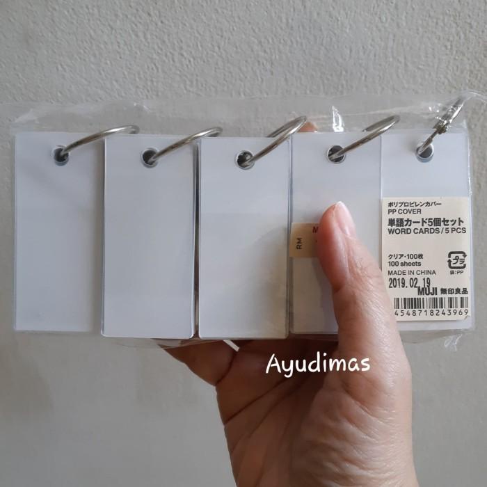 

MUJI - PP Cover Word Cards - Key Ring Memo Block - Flashcard