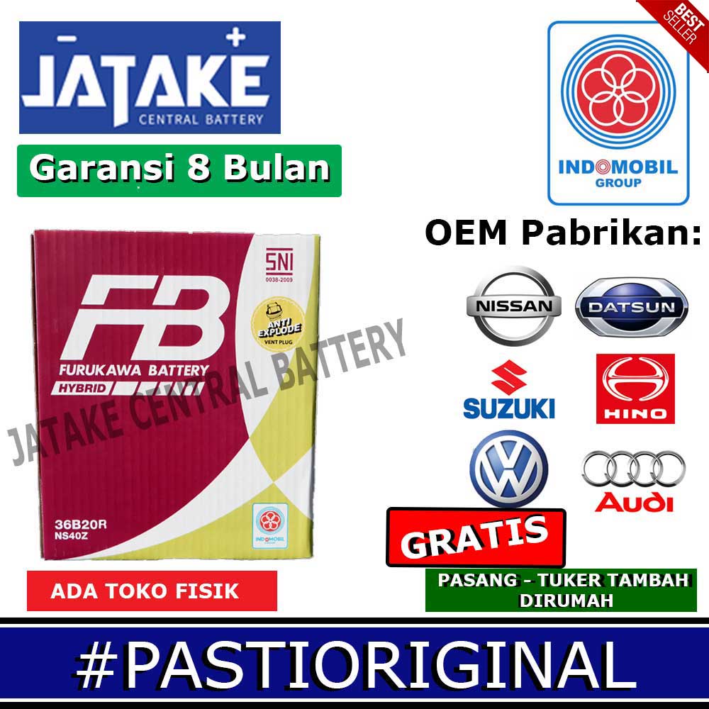 Aki basah Ns40Z Furukawa Battery FB Hybrid Mobil Toyota Avanza Rush Suzuki APV Carry Pickup Futura