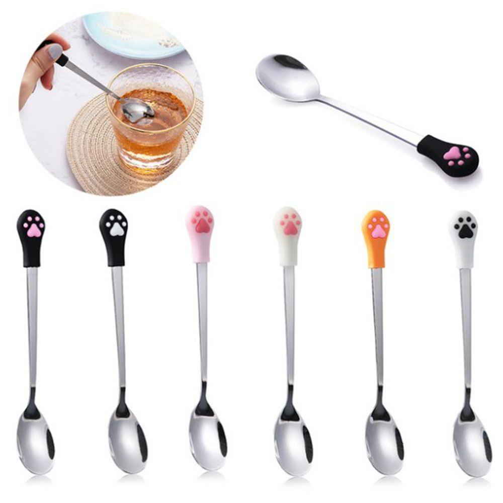 [Elegan] Sendok Kopi Permen Buah Lucu Stainless Steel Dessert Spoons