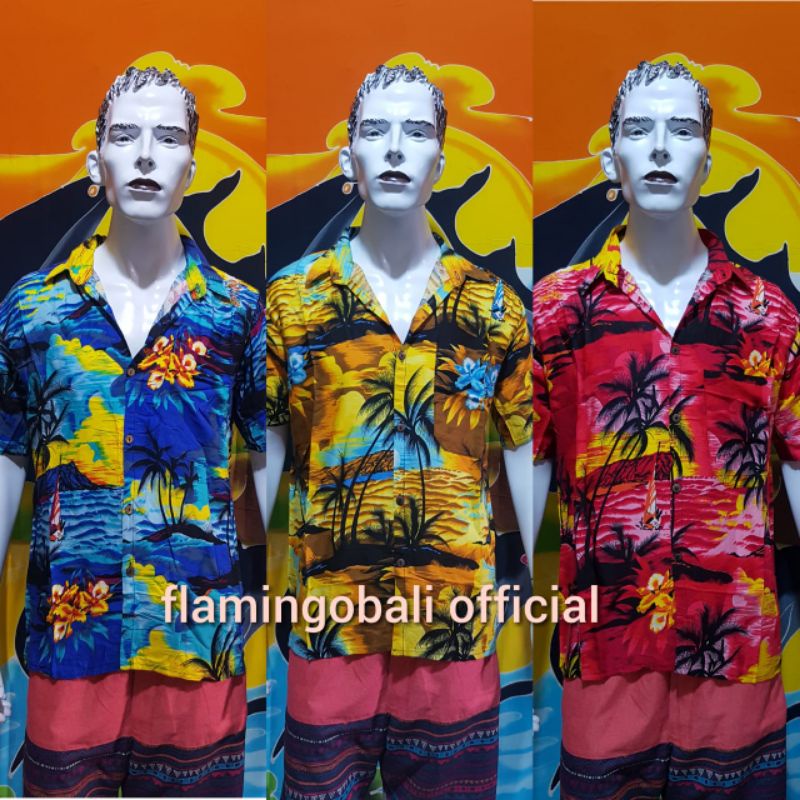 Baju pantai bali pria dan wanita surfing Kemeja hawai Jumbo Baju hawai murah
