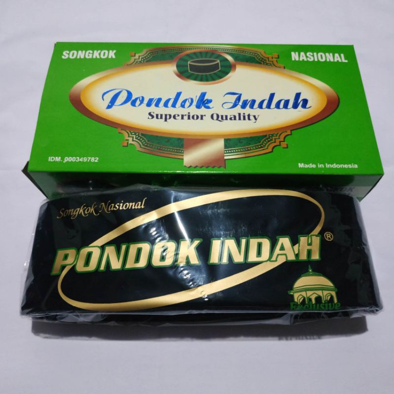 SONGKOK PECI KOPIAH HITAM POLOS NON AC PONDOK INDAH ANAK-ANAK DAN DEWASA TINGGI 9 DA 10