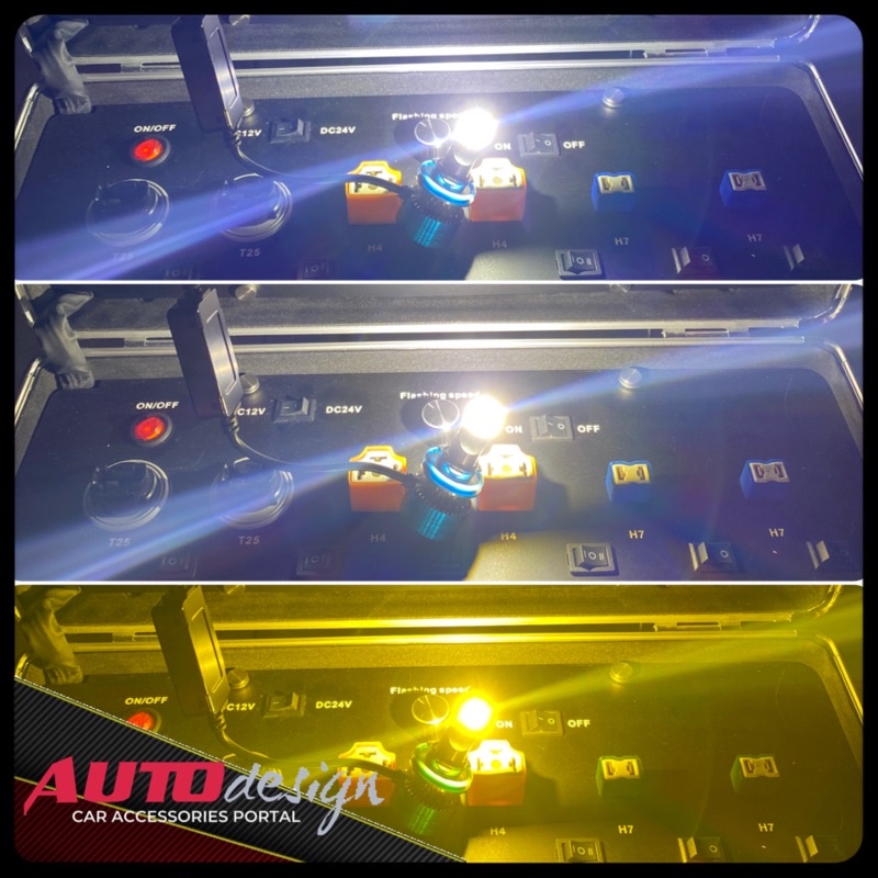 K6 Lampu Led Mobil Tiga Warna 3000K 4500K 6000K H4 H8 H11 H16 Best Quality