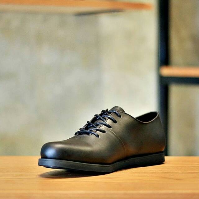 BRADLEY'S LOW HOUBIS Black - Sepatu Formal Pria Pantofel Hitam Oxford Kerja Kuliah Kasual Kulit Asli