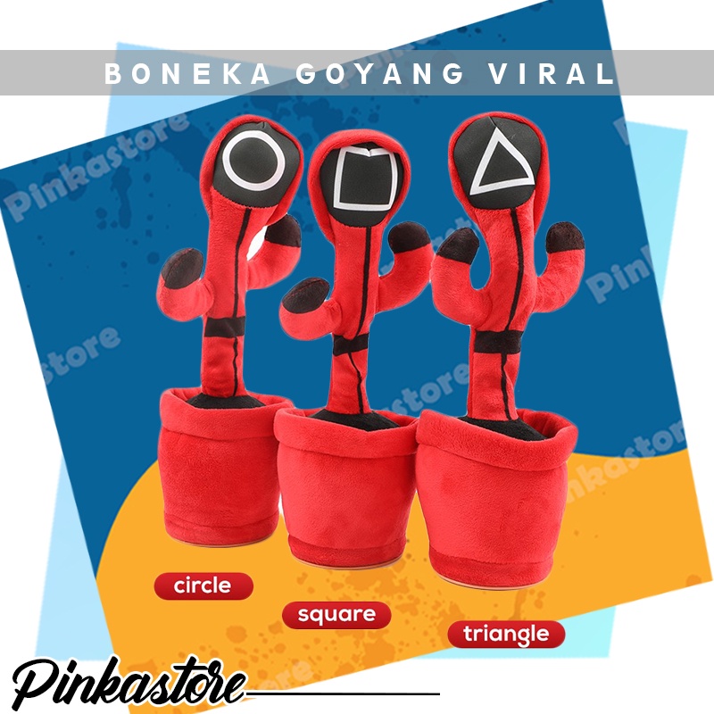 Boneka Kaktus Goyang Bergoyang Bicara Mainan Kactus Bisa Rekam Suara Original Game Viral