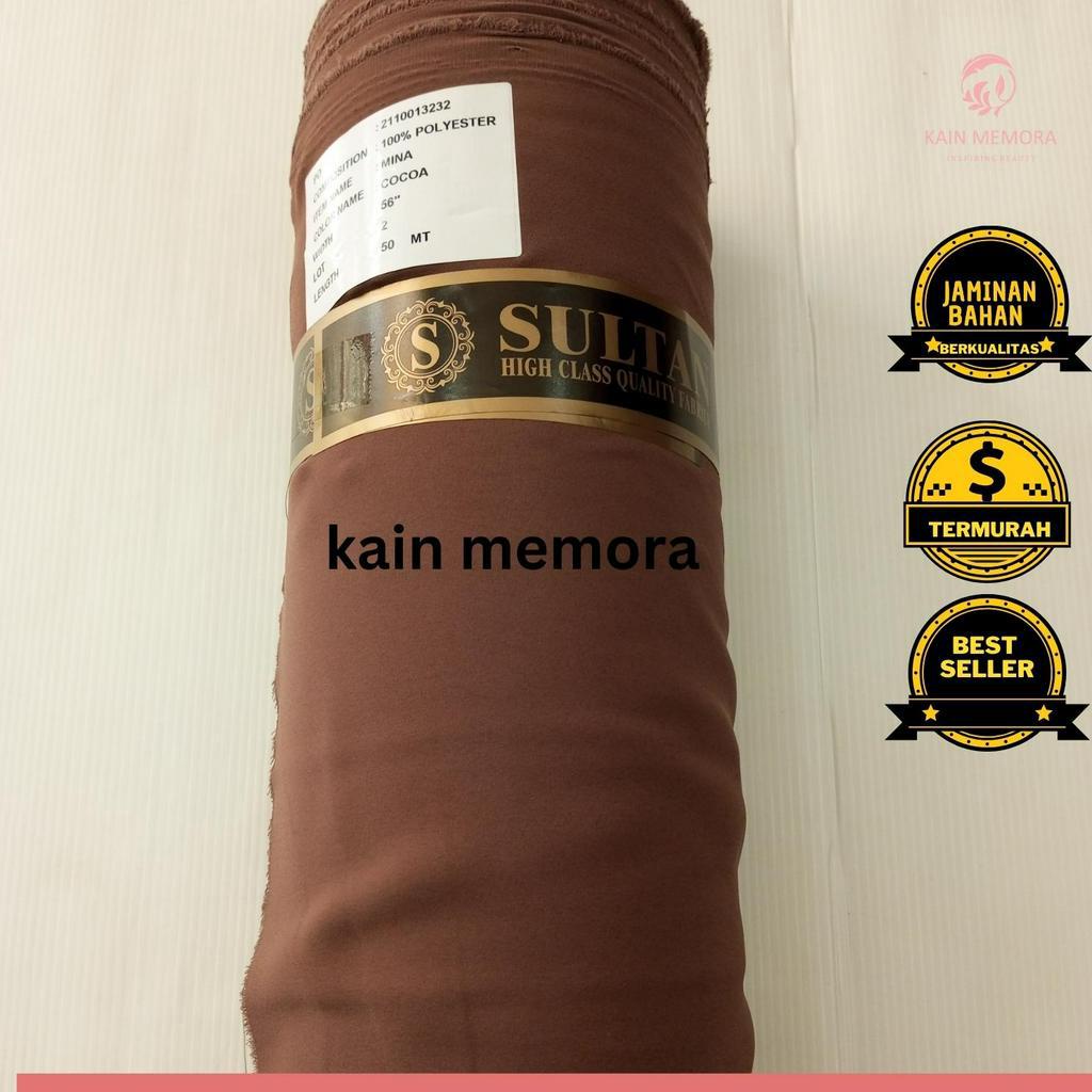 Kain Memora Kain Sulthan Kain Mina Anti Uv Kain Sulthan Premium Polos Lebar 150 cm