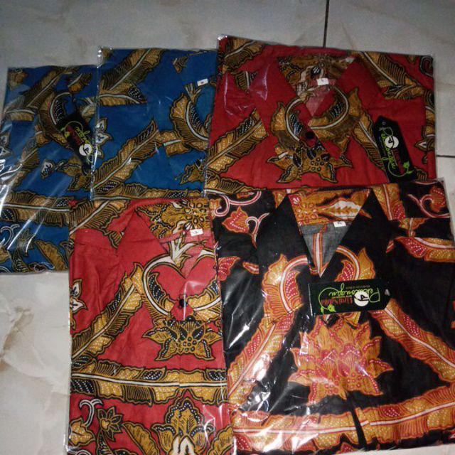 Kemeja Batik Pria Lengan Pendek Size M L Xl Xxl Bswart Batik Hrb026 Kenongo Hem Panjang Padi