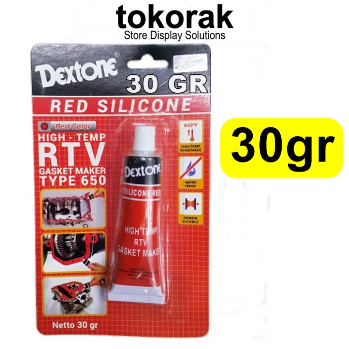 RED SILICONE SEALENT 30 GRAM - LEM DEXTONE - LEM GASKET RTV HIGH TEMP