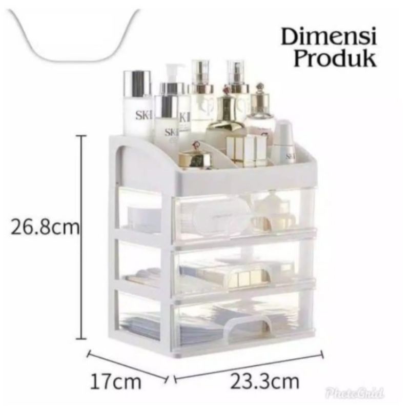 RAK KOSMETIK 3LACI/TEMPAT KOSMETIK/TEMPAT MAKEUP/LACI MAKEUP/MAKEUP STROAGE/RAK MAKEUP SUSUN/TEMPAT RAK SERBAGUNA