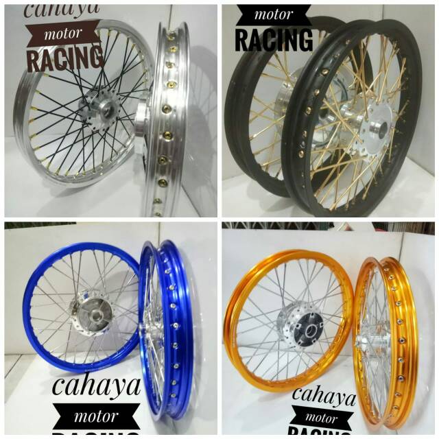 Sepaket Murah Komplit Bisa Request Paket Velg Tromol Jari Motor Rx king - Vixion old- Vixion New Plu