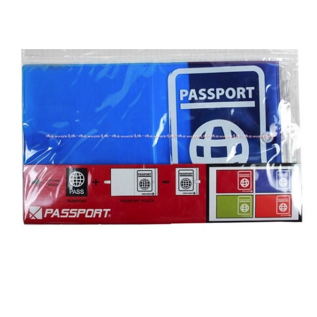 Passport Cover Buku Sampul Untuk Paspor Polos Pasport Holder Warna Biru Orange Merah Hijau Bahan Plastik Anti Air Waterproof