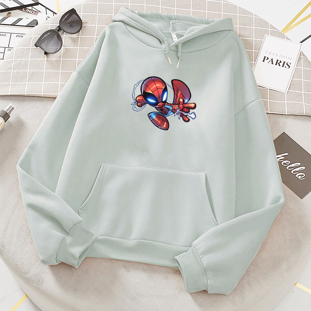Jaket Anak Spider Sweater Hoodie anak Laki Laki Baju Pakaian Cowok Umur 6 - 10 Tahun