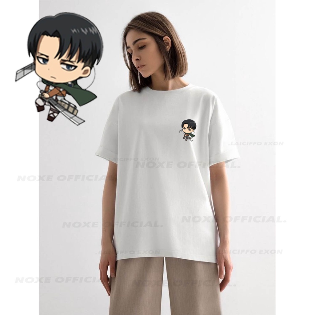 BAJU KAOS UNISEX MOTIF ANIME LEVI ATTACK ON TITAN