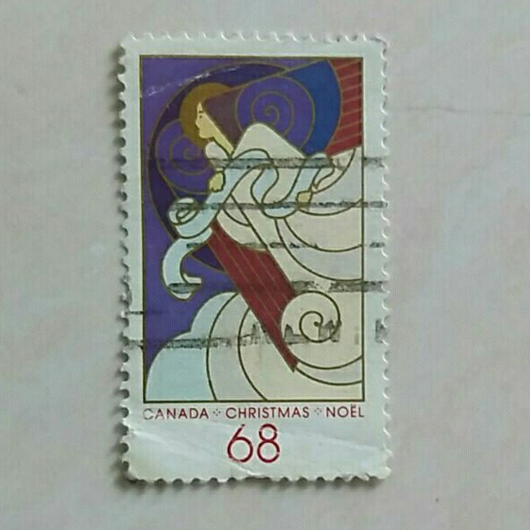 

(AD) Perangko Canada Christmas (1986) - Angel with Ribbon 68 sen Used