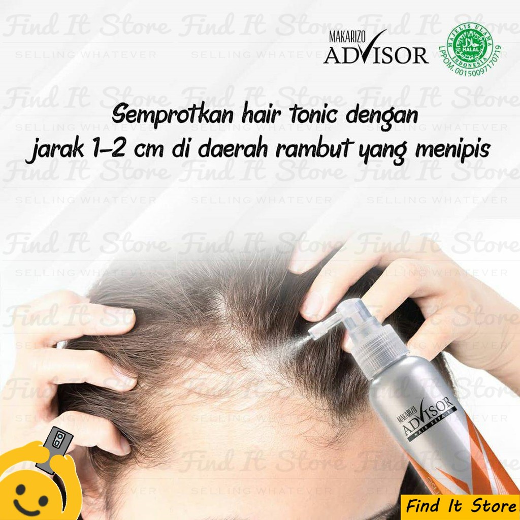 Makarizo Advisor Anti-hair Fall Defense Hair &amp; Scalp Tonic 2 in 1 Untuk Rambut Rontok &amp; Anti Ketombe BPOM