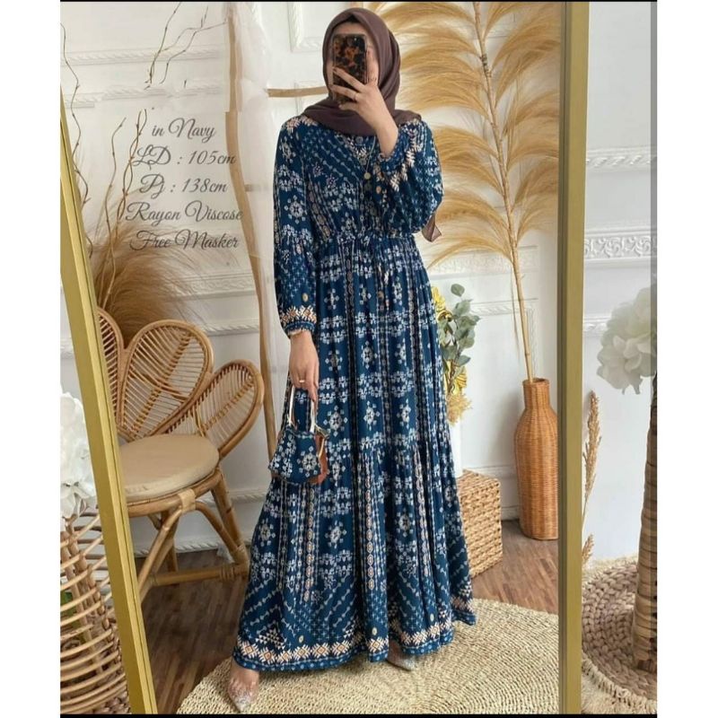 GAMIS RAYON VISCOSE BUSUI PREMIUM / GAMIS RAYON WANITA REMAJA TERBARU LD 110