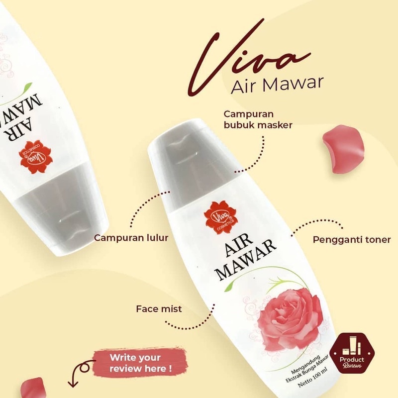 Viva Air Mawar Penyegar Pembersih Wajah Campuran Lulur Masker Muka