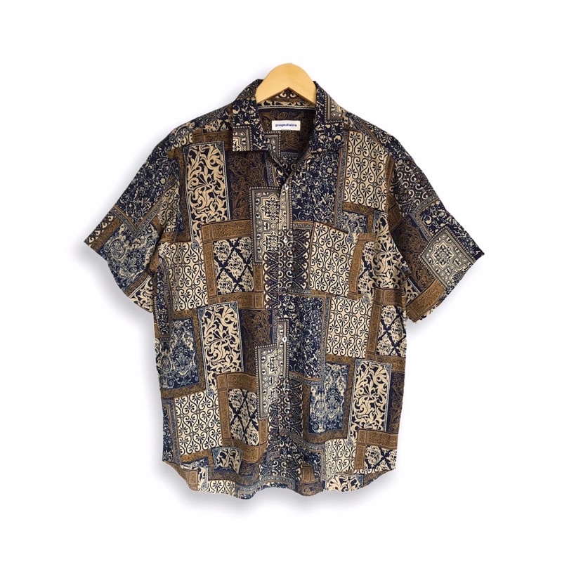 POPULAIRE VINTAGE BANDANA OPEN COLLAR SHIRT