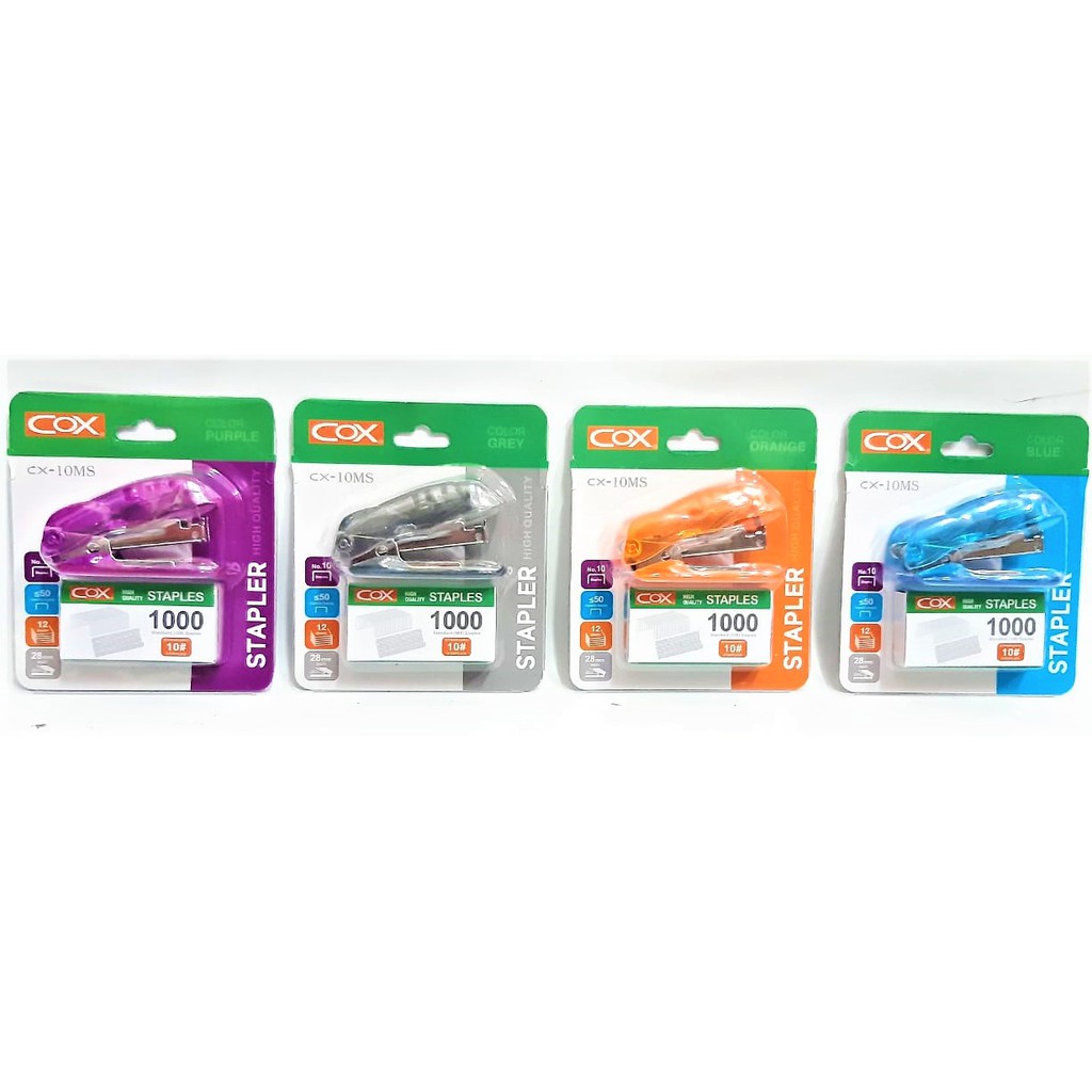 

STAPLER SAKU STAPLES MINI POKET SET + REFILL ISI COX CX-10 MS HD-10 NO.10