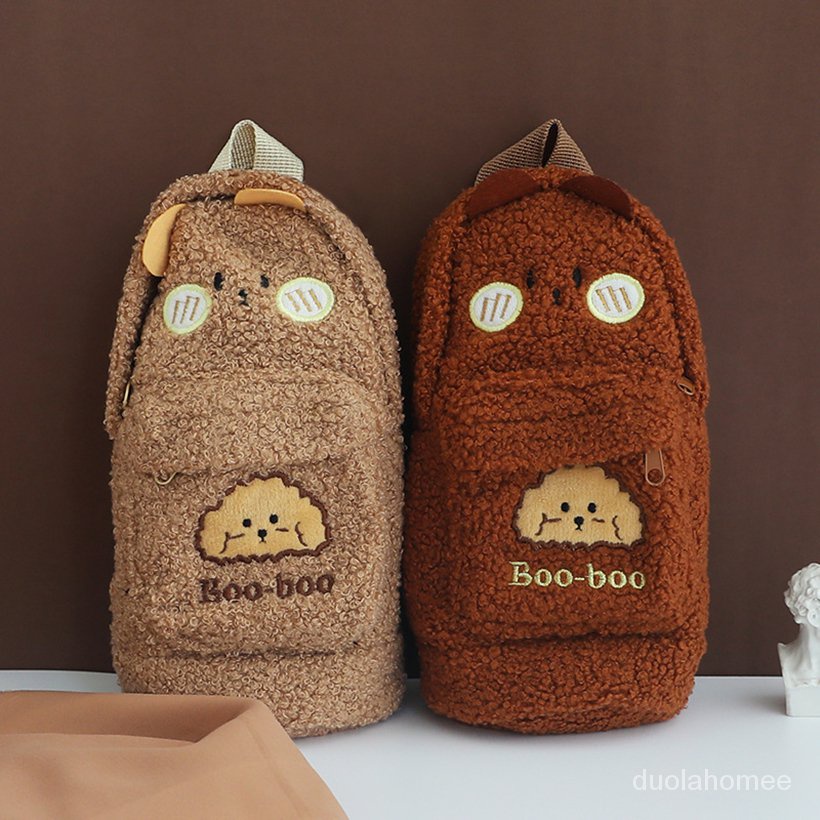 

Pencil Case Korean Stationery Big Plush Bear Girl etui Trousse Pen Cases Kawaii bag Material Escolar