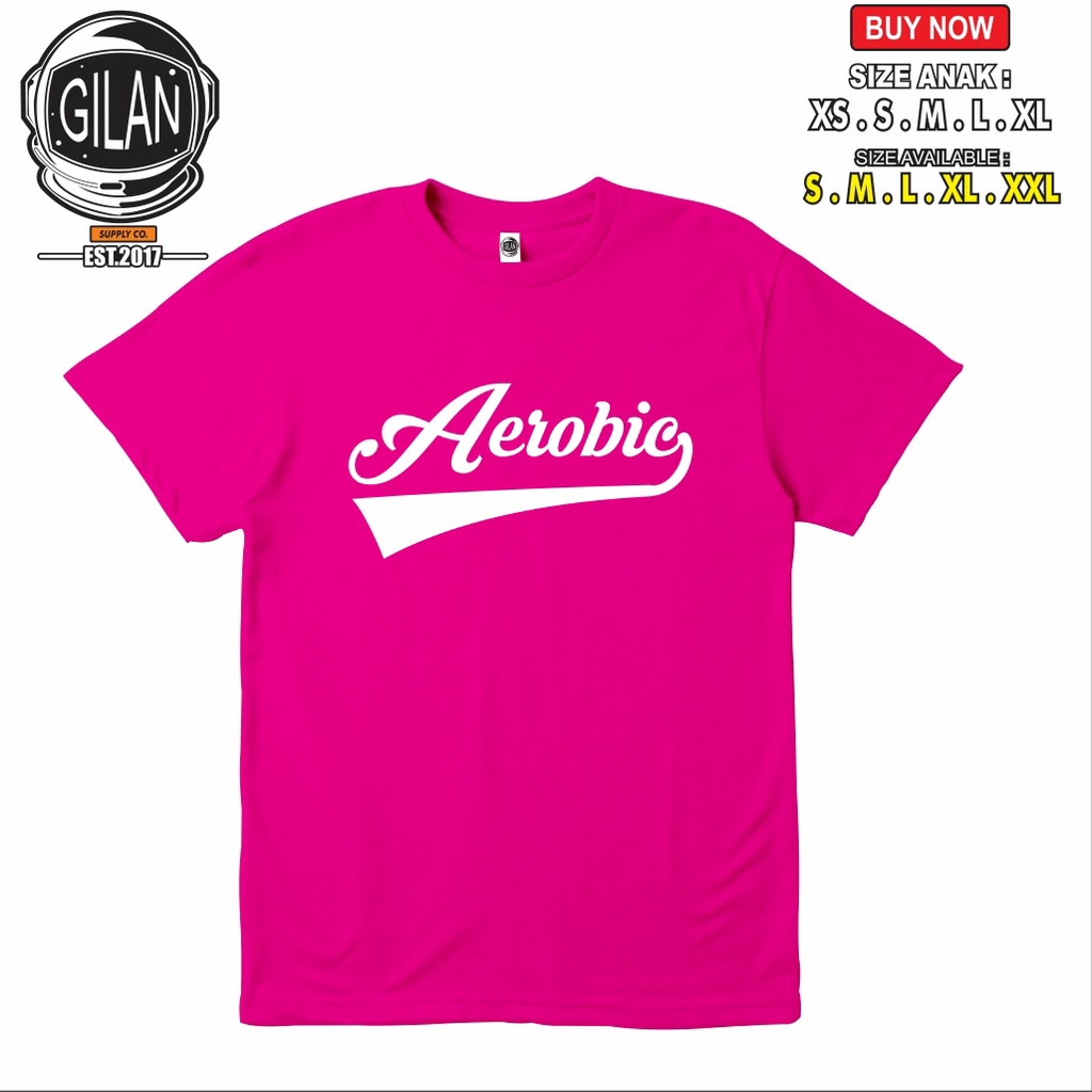 Kaos Baju AEROBIC MOVES V3 Senam Zumba Olahraga Kaos Sport  GILAN