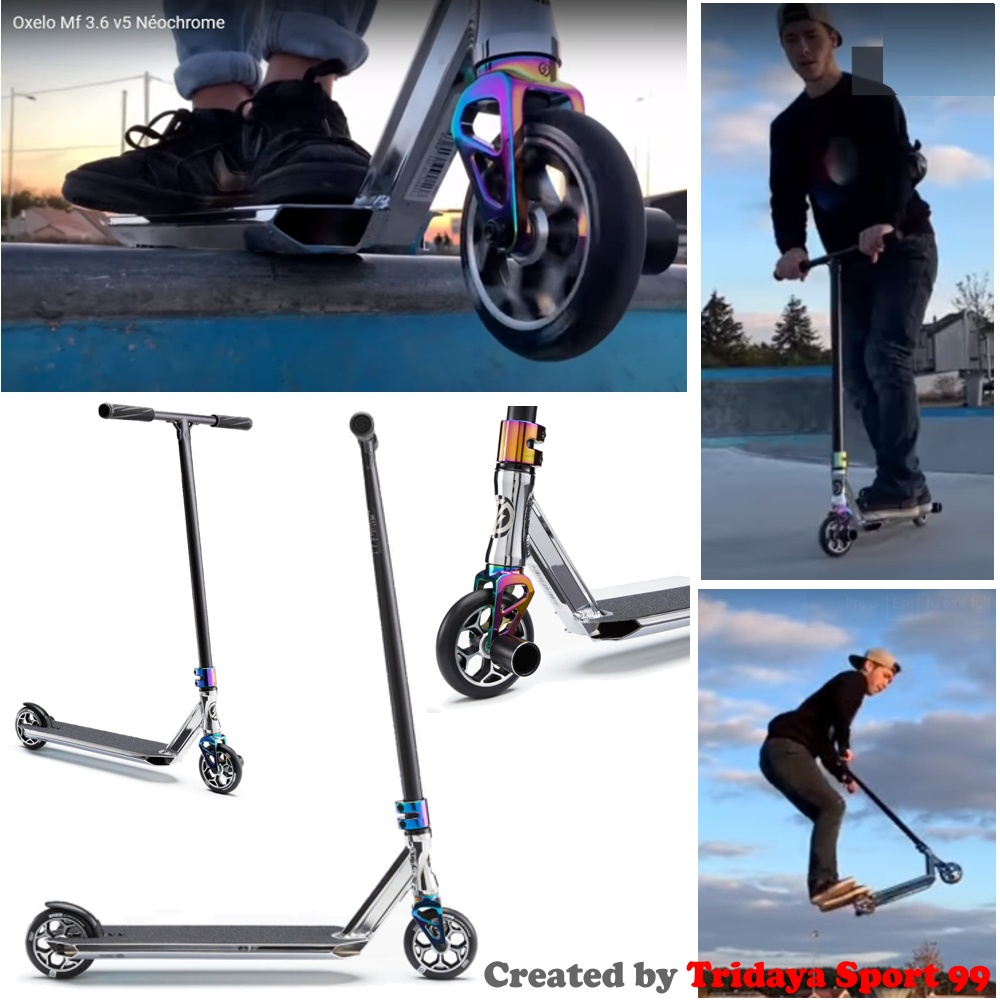 SKUTER OXELO FREESTYLE DEWASA MF 3.6 V5 NEOCHROME ORIGINAL SCOOTER OXELO