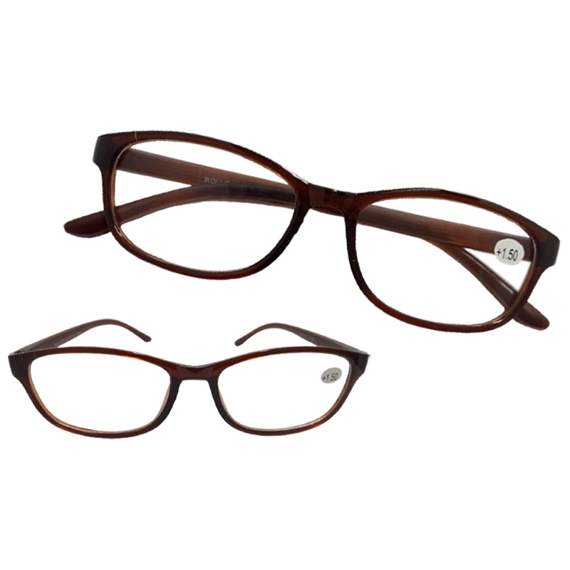 Kacamata Plus (+) Kacamata Baca Lensa Plus uk +1.00 s/d +3.00 Frame Coklat Tua Untuk Pria Wanita UNISEX Kacamata Rabun Dekat Kacamata Baca Fashion Terbaru