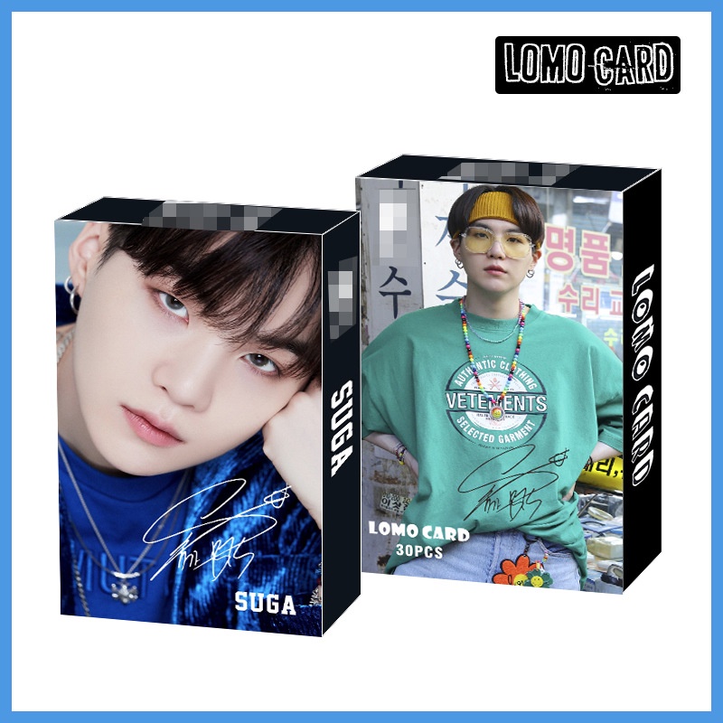 30pcs Kartu Pos Lomo Foto Kpop BTS JUNGKOOK Ukuran Kecil