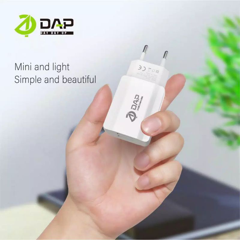 Adaptor Charger DAP D-CT2 2USB 2.4A 1Toples isi 20Pcs Batok Charger DAP 2USB Kepala Casan DAP D-CT2