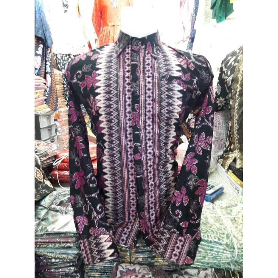 kemeja batik lengan panjang trend