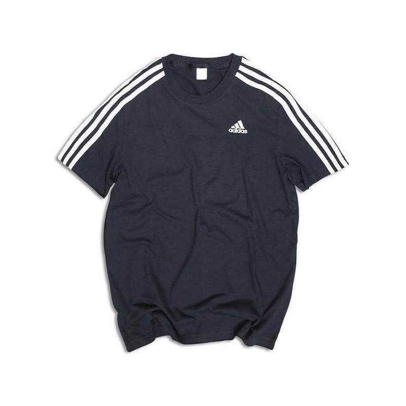 ORIGINAL ADIDAS - Kaos Pria Essentials 3-Stripe Tees Black