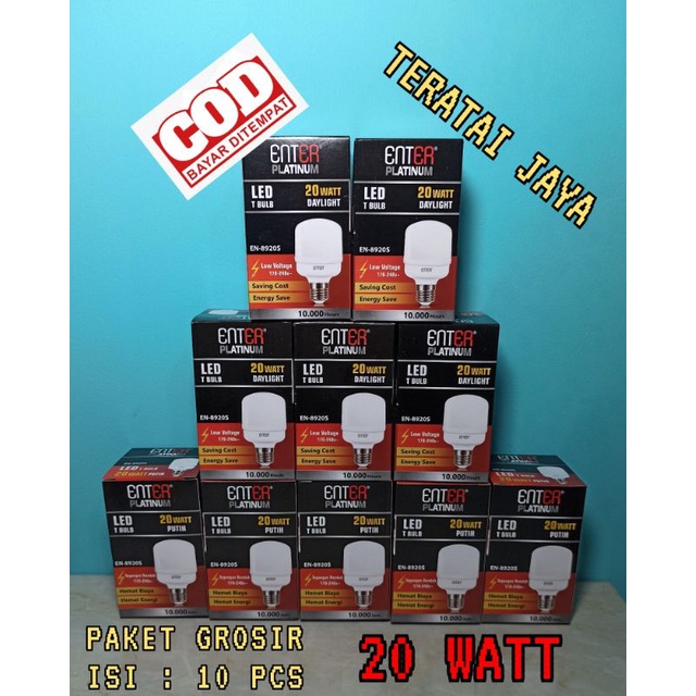 Paket 10 pcs Led capsul ENTER 20 WATT / LAMPU HARGA GROSIR /LED ENTER PLATINUM