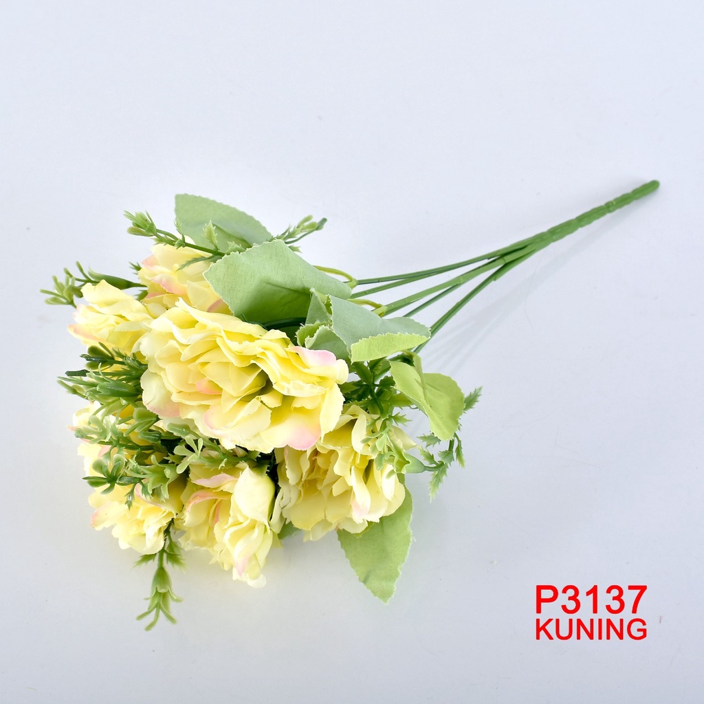 TF11 COD P3137 ( 1 KILO BISA MUAT 23PCS ) BUNGA DEKORASI BUNGA HIAS BUNGA ARTIFISIAL BUNGA PALSU-KUNING