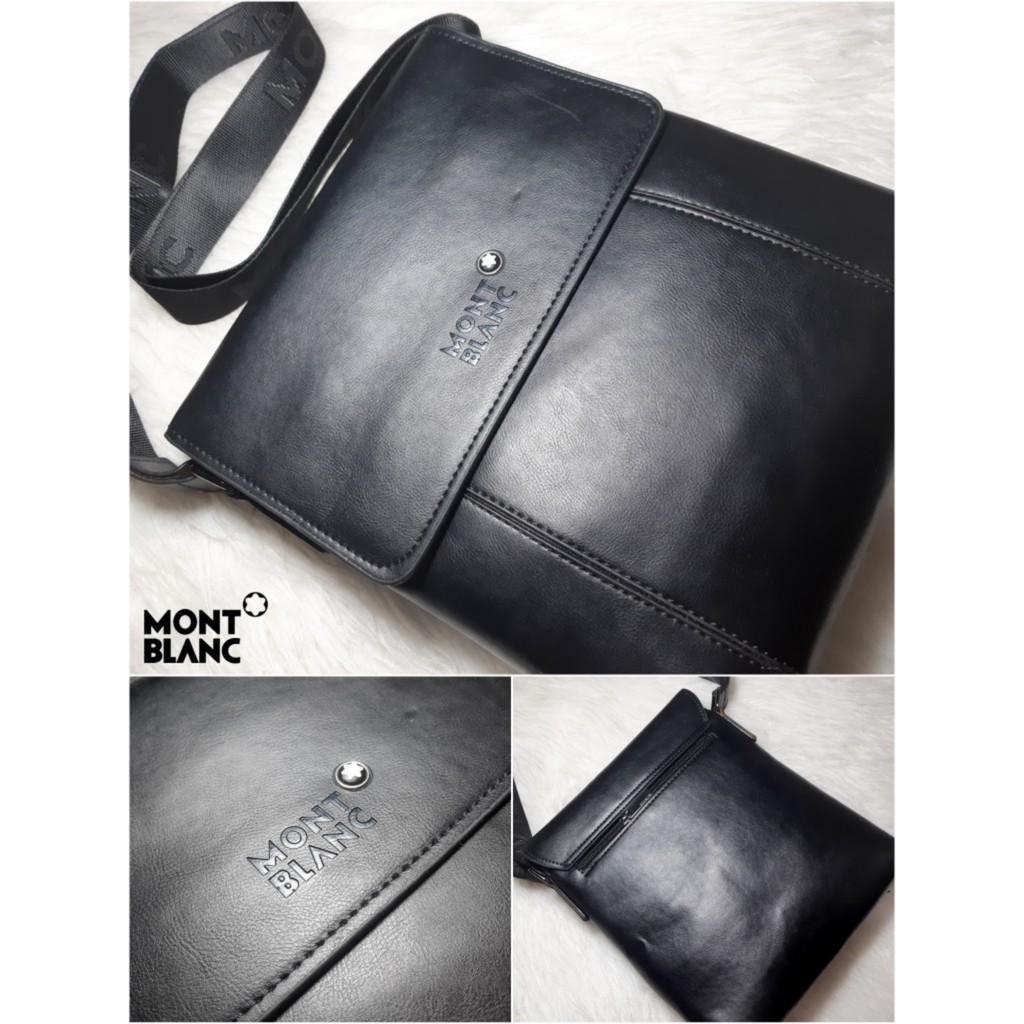 Tas Selempang Kulit Branded Import Pria Cowok Montblanc Mont Blanc 07