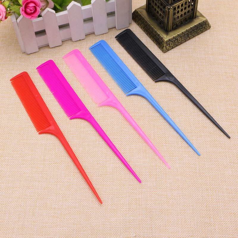 MSTH * Sisir Plastik Polos Warna Warni / Sisir Sanggul / Sisir Sasak Alat Rambut Murah Import / Sisir Rambut