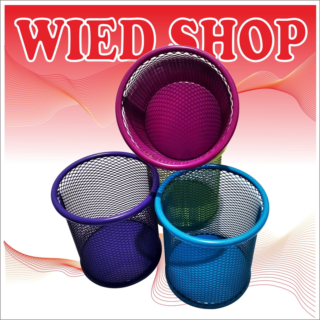 

Tempat Bolpoin/Ballpoin/Pulpen Bahan Jaring Besi Berkualitas Bentuk Bulat Warna-warni