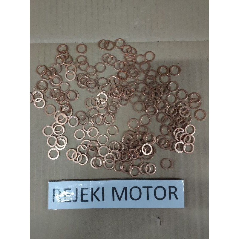 RING TEMBAGA 10×14 TEBAL 1MM (PAKET ISI 20) UNTUK BAUT SLANG MINYAK REM CAKRAM.