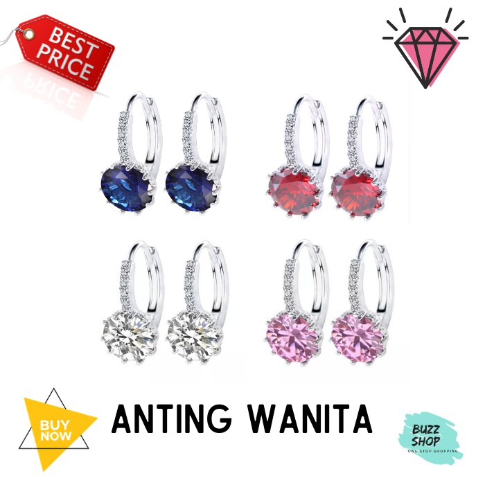 Anting Wanita Safir Ruby Zircon JA-008