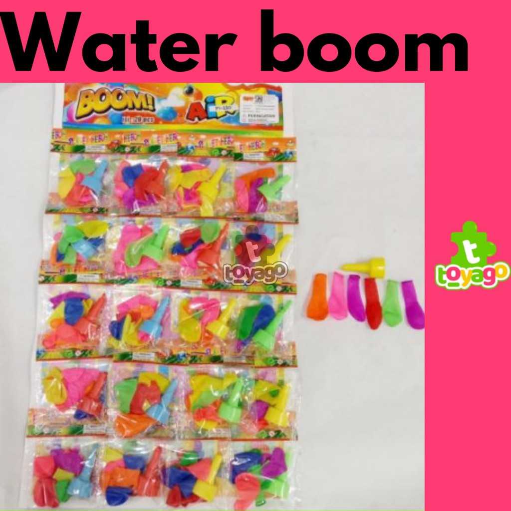 Water Boom Lembaran/Balon Air Corong Isi 20 Pcs Grosir Murah