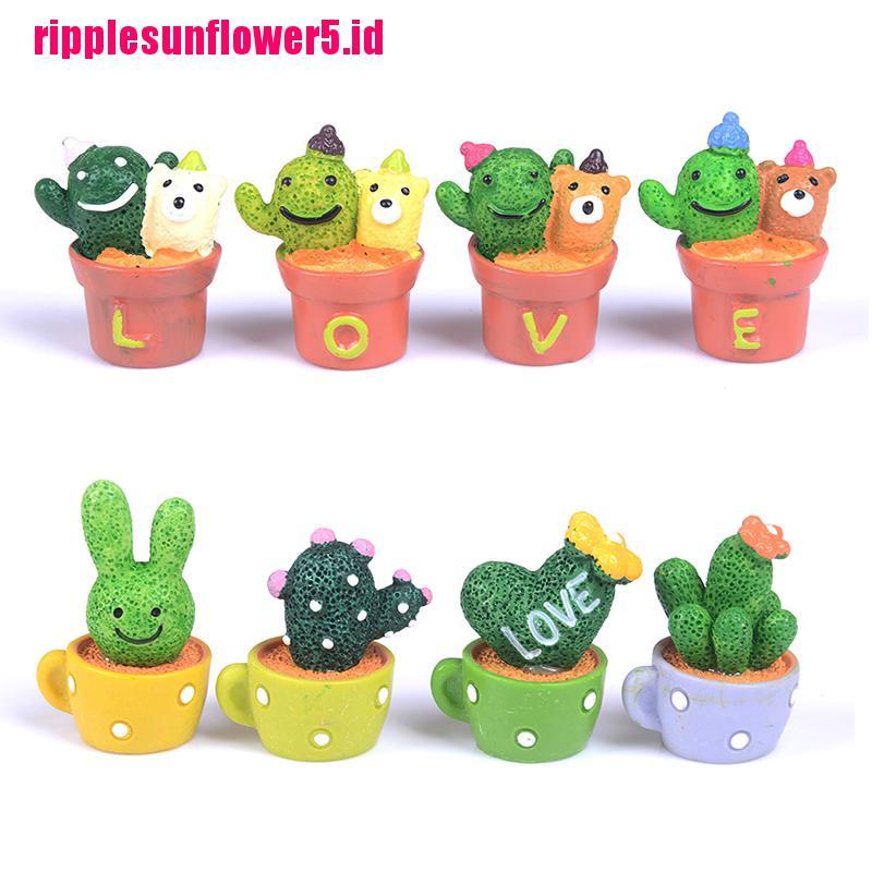 # Kaos T-Shirt Wanita Lengan Pendek Motif Print #Ornamen Miniatur Kaktus Untuk Rumah Boneka