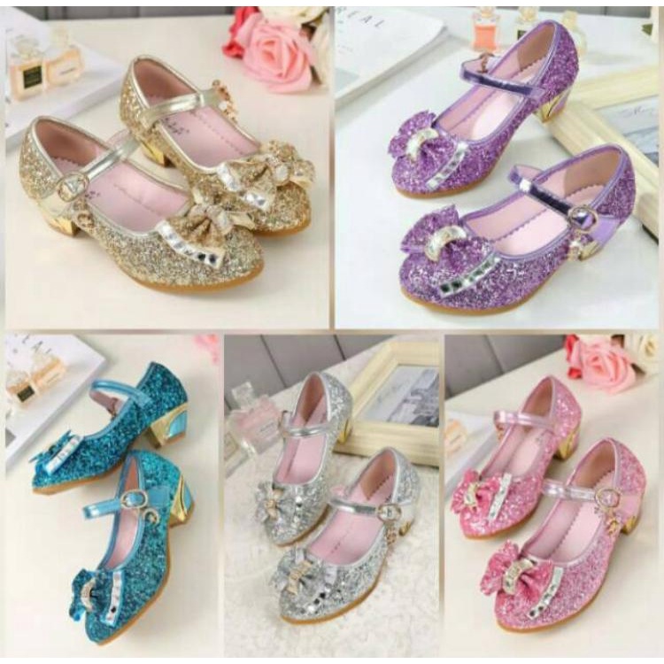 Hak Kaca Tinggi Hak Shandal Sepatu Sandal Hill Heel Ank Kecil Sol Empuk Ringan Sendal Anak Pesta Hig