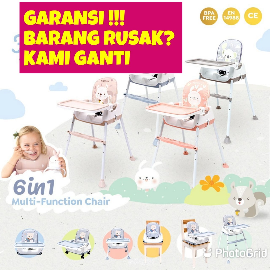 Sugarbaby Fun Chair (Convertible Baby High Chair 6in1) KURSI MAKAN BAYI SUGAR BABY MY CHAIR BABY BOOSTER HIGH CHAIR SUGARBABY 6 POSISI KURSI Makan sugarbaby High Chair KUrsi makan bayi kursi makan FEeding set booster high chair kursi makan bayi