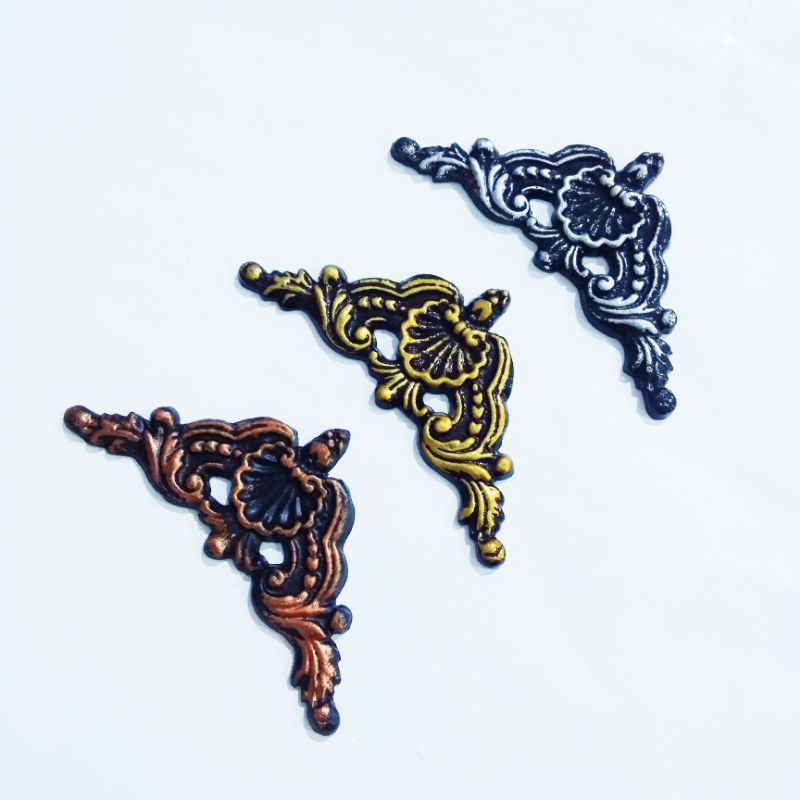 Plat Hias Siku Box Seserahan & Hantaran - Tembaga , Gold, silver, Antik