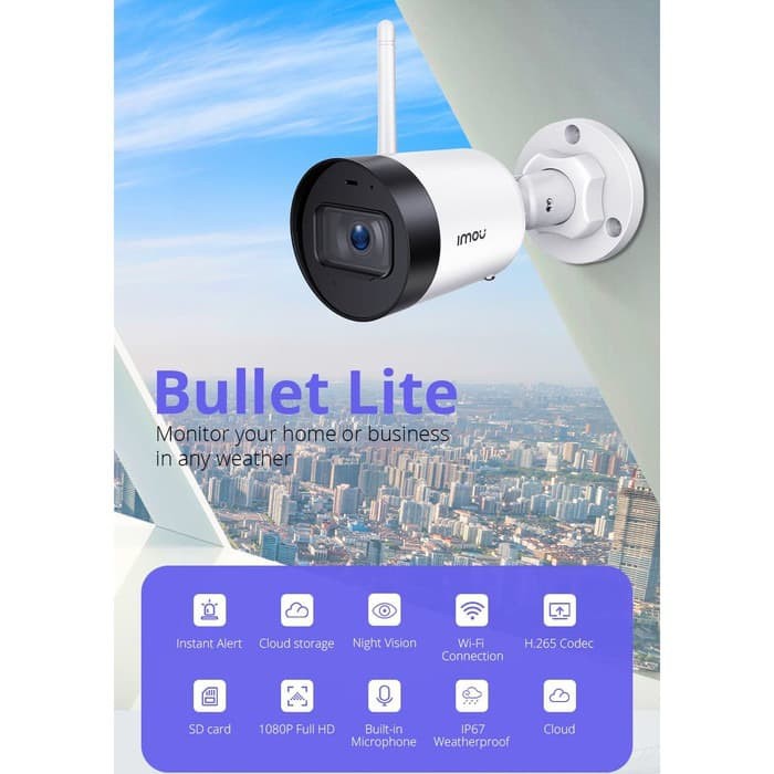 CCTV Wifi IP Camera Dahua IMOU Bullet Lite Full HD 1080p Night Vision