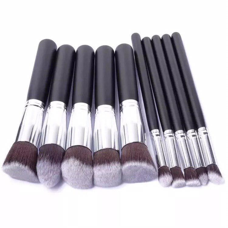 Lovefashion - COD Set Kuas Make Up Kosmetik Wajah Mata 10 PCS 10pcs Cosmetic MakeUp Brushes Kabuki Brush