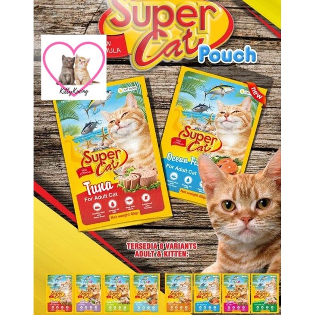 Supercat Pounch 85gr Makanan Basah Kucing Super Cat