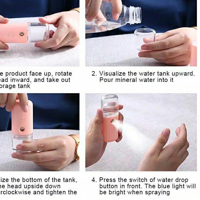 ➻ MINI NANO SPRAY / MINI FACIAL HUMIDIFIER NANO / NANO MIST SPRAY PORTABLE / NANO SPRAY WAJAH KEKINI